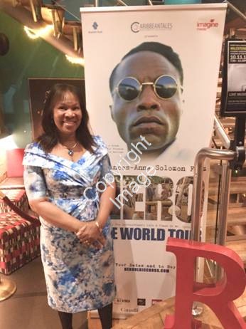 Laurene at the reception for Hero in Brixton